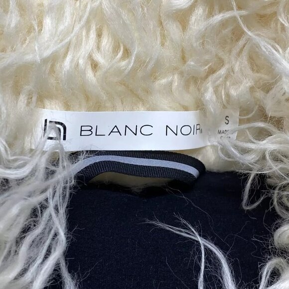 NEW BLANC NOIR Womens Jacket Ink Blue Size S Moto Aviator Puffer Full Zip Down - Picture 6 of 11